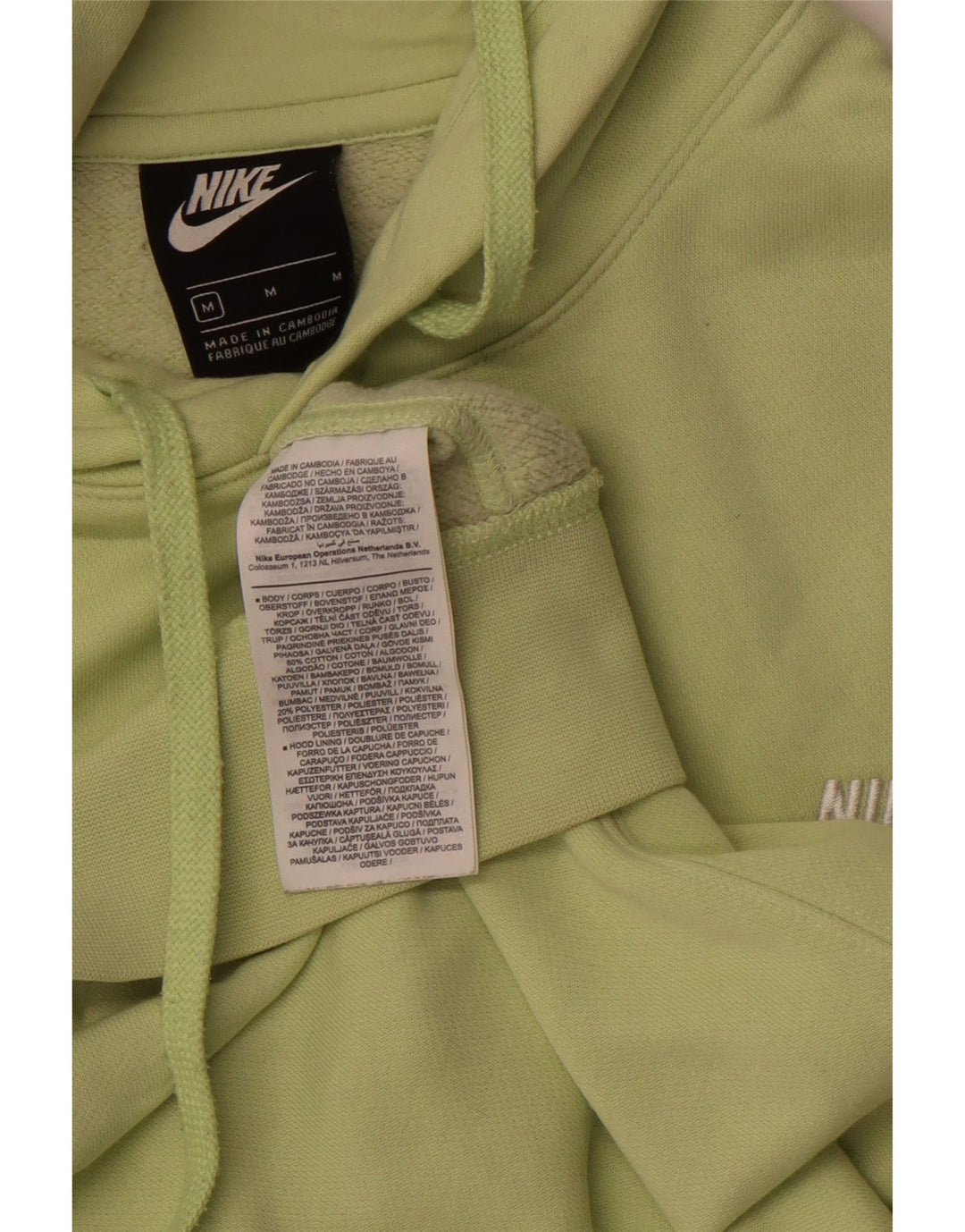 NIKE Herren Kapuzenpullover aus mittelgrüner Baumwolle