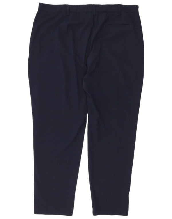 Marks & Spencer Damen Crop Chino Hose UK 18 XL W36 L26 Marineblau