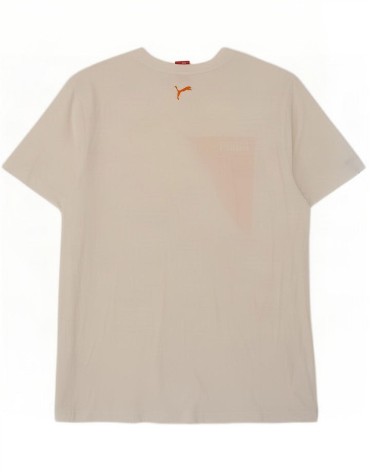 Puma Herren T-Shirt mit Grafik, Größe L, Weiß