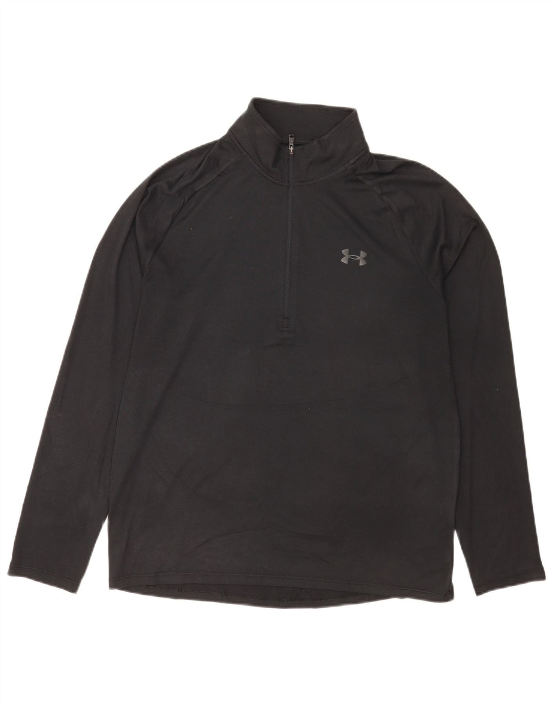 Under Armour Herren-Pullover-Trainingsanzugoberteil mit Reißverschluss und Halsausschnitt, mittelgroß, Schwarz