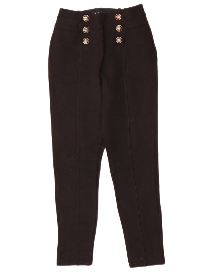 Schmale Freizeithose für Damen von Zara, Größe S, W26, L24, Schwarz