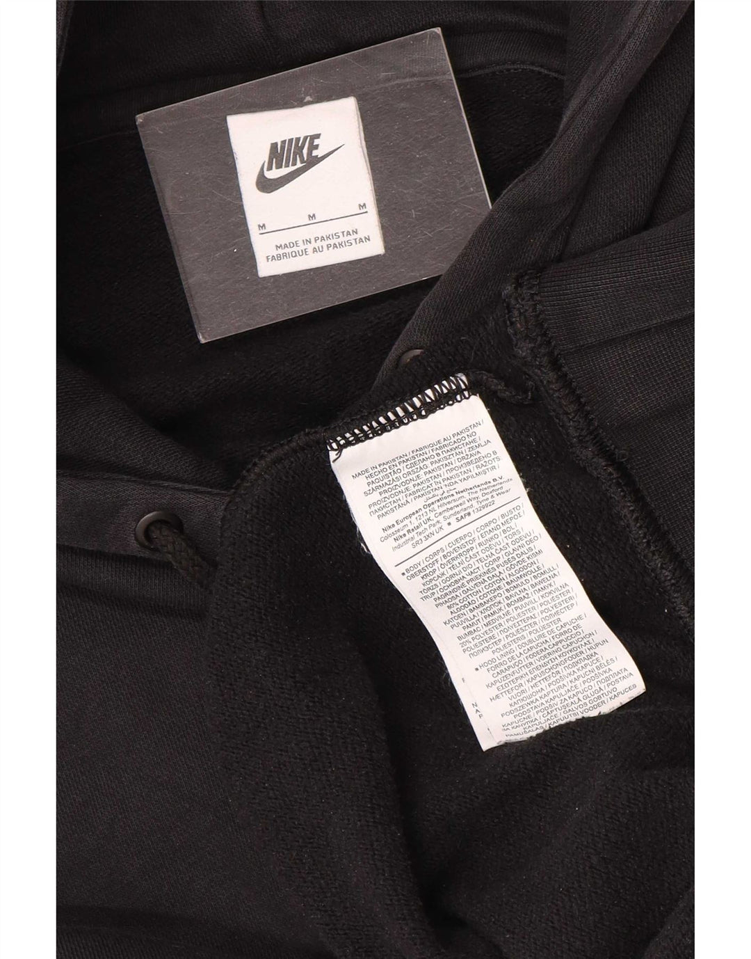 Nike Damen-Pullover mit übergroßem Kapuzenpullover, Gr. 14, mittelschwarz, Baumwolle