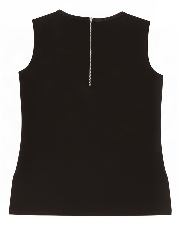 Ärmelloses Blusenoberteil mit Grafik für Damen von Zara, Gr. 10, Größe S, Schwarz, Polyester