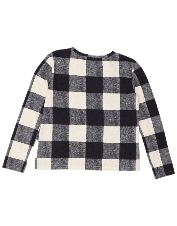 Marks & Spencer Damen Top Langarm UK 8 Small Marineblau Polyester