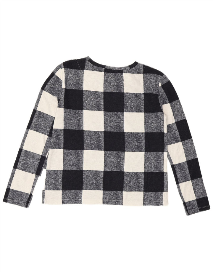 Marks & Spencer Damen Top Langarm UK 8 Small Marineblau Polyester