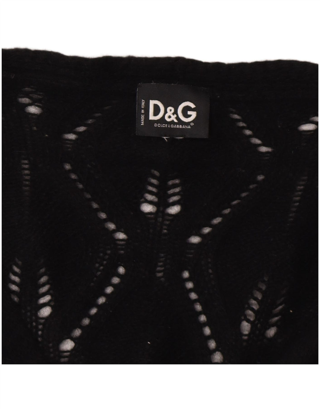 DOLCE & GABBANA Damen-Cardigan-Pullover UK 8 Small Schwarz Polyamid