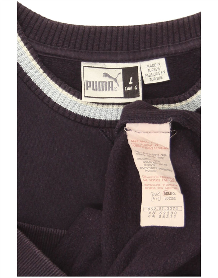 Puma Herren Grafik-Sweatshirt-Pullover, groß, marineblau, Baumwolle