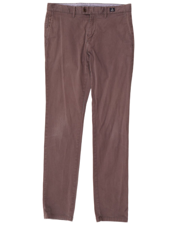 TOMMY HILFIGER Herren Slim Chinohose W33 L34 Graue Baumwolle