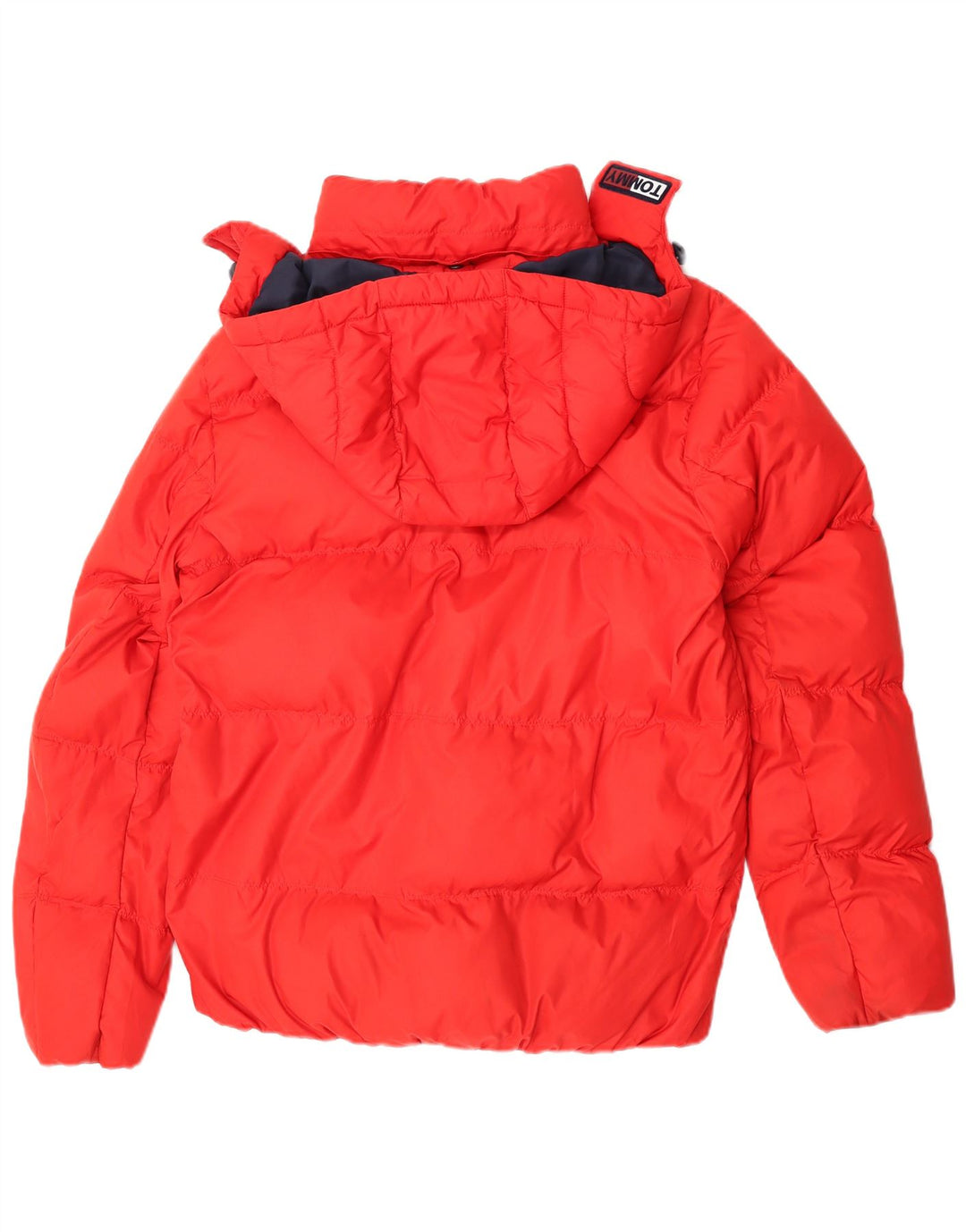Tommy Hilfiger Herren-Jacke mit Kapuze, gepolstert, UK 40, Größe L, Rot, Polyester