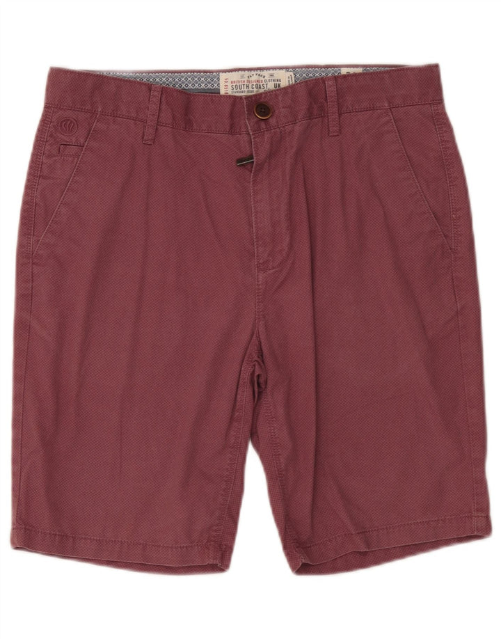 Fat Face Herren-Chinoshorts mit abstraktem Muster, Größe W32, mittelgroß, Burgunderrot, Baumwolle