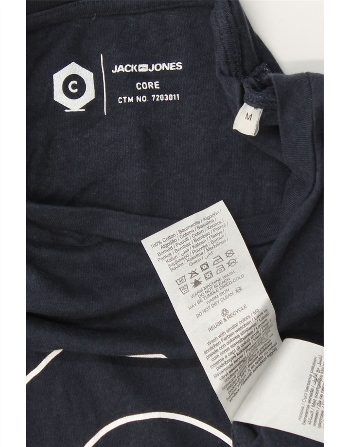 JACK & JONES Herren-T-Shirt mit Grafik, mittlere marineblaue Baumwolle