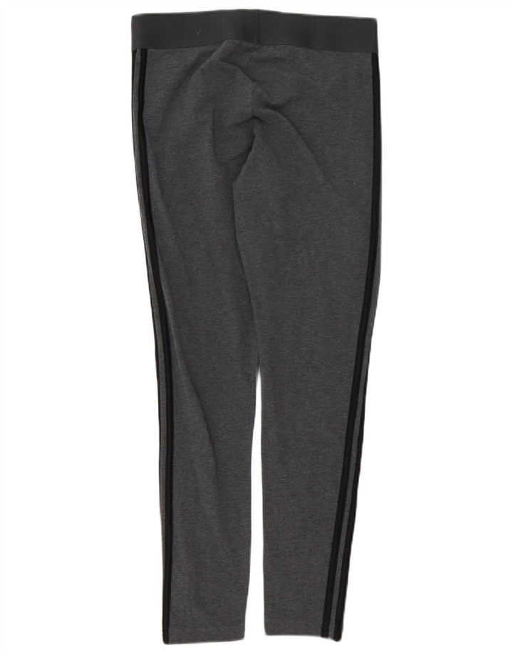 Adidas Damen Leggings UK 12/14 mittelgraue Baumwolle