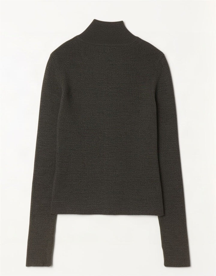 Zara Damen-Pullover mit Rollkragen, Gr. 14, Khaki