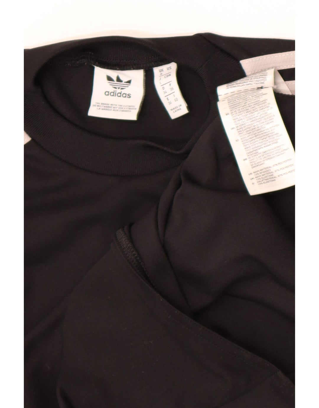 Adidas Langarm-Body für Damen, UK 8, Größe S, Schwarz, Polyester
