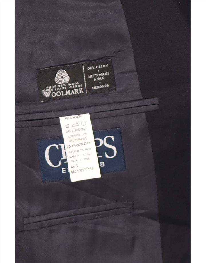 Chaps Herren-Blazer mit normaler Passform und 1 Knopf, UK 44, 2XL, Marineblau, Schurwolle