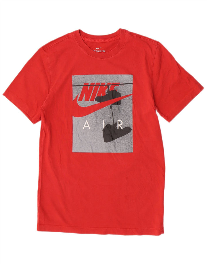Nike Herren-T-Shirt mit Grafik, Größe S, rote Baumwolle