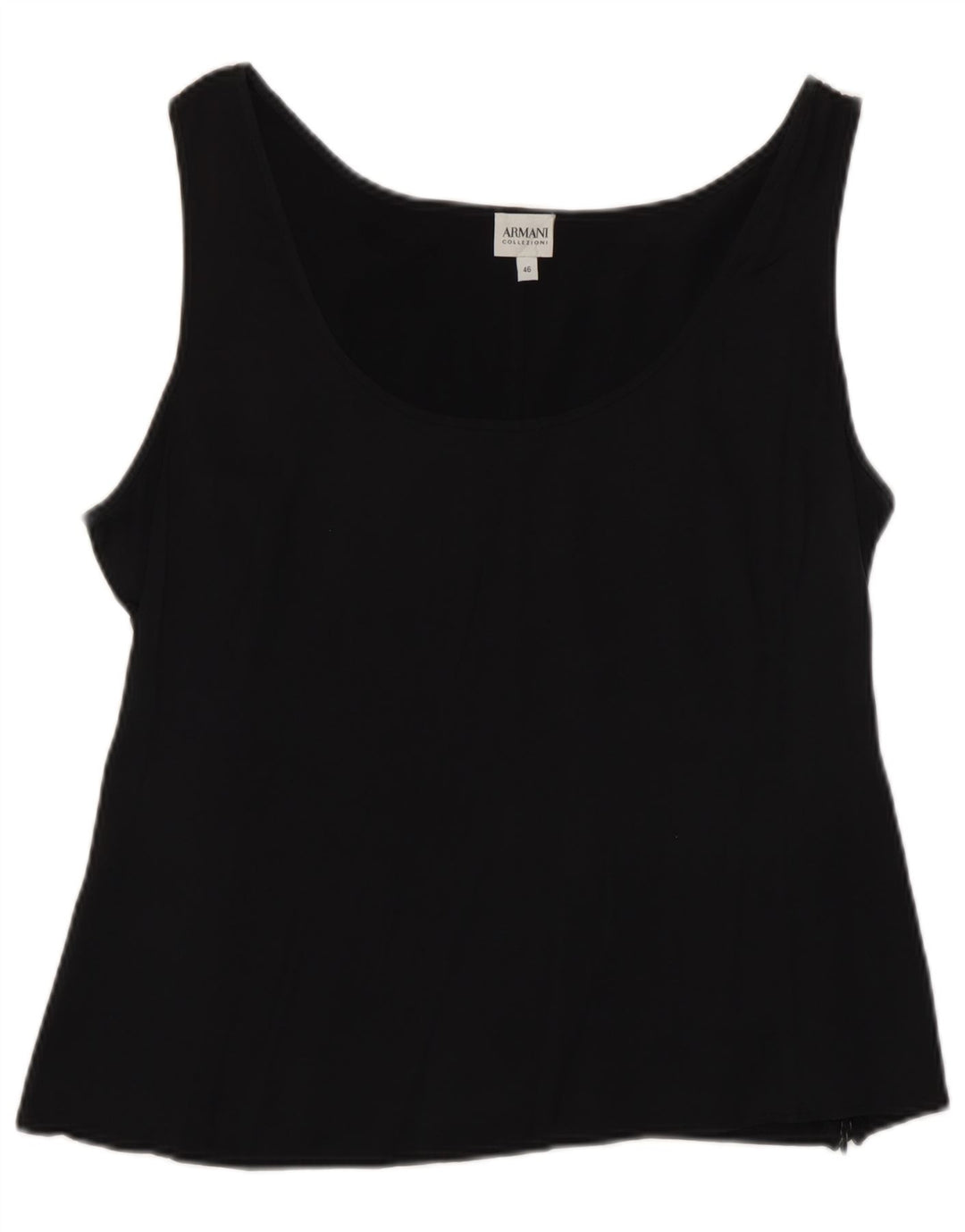 Armani Collezioni Damen ärmelloses Blusenoberteil IT 46 Large Schwarz
