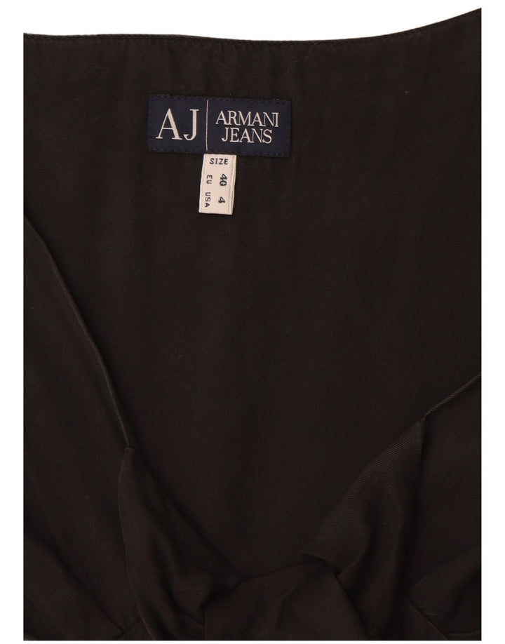 Armani Jeans Damen Ärmelloses A-Linien-Kleid EU 40 Mittelschwarz