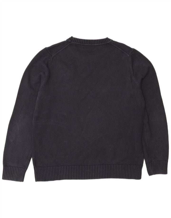 Morris Herren-Pullover mit Rundhalsausschnitt, mittlere marineblaue Baumwolle