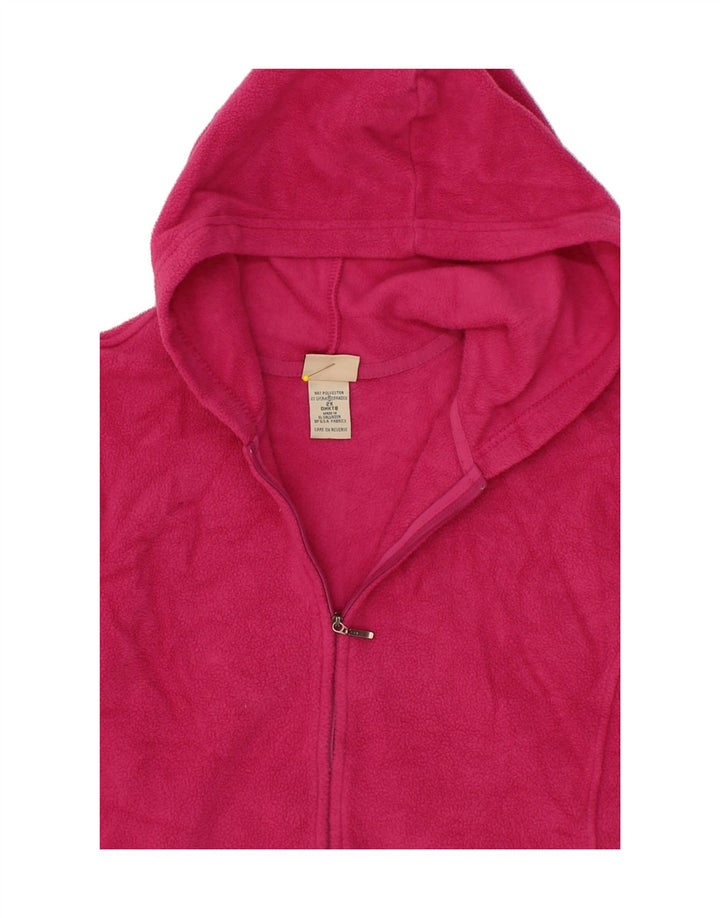 L.L.BEAN Womens Hooded Fleece Jacket UK 20 2XL Pink Polyester Vintage L.L.Bean and Second-Hand L.L.Bean from Messina Hembry 