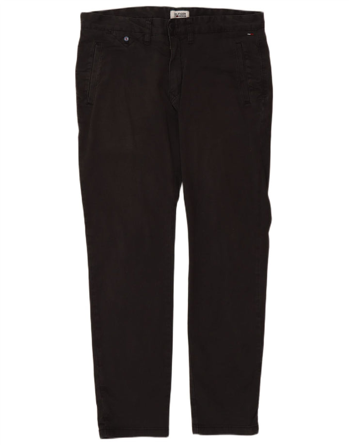 TOMMY HILFIGER Herren gerade Chinohose W33 L32 graue Baumwolle