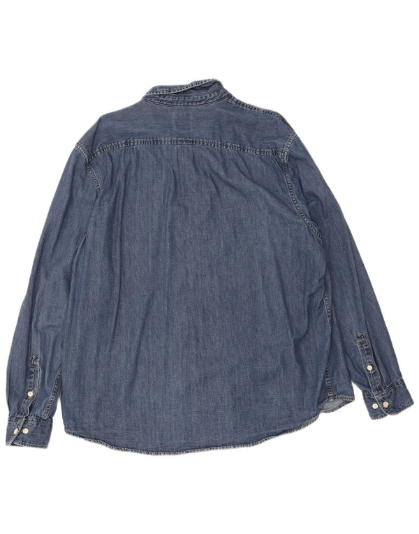 Lee Mens Regular Fit Denim Shirt 2XL Blue Cotton