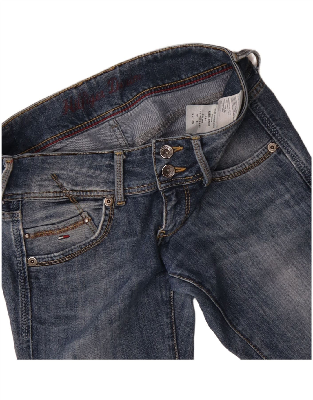TOMMY HILFIGER Damen Slim Jeans W29 L30 Blaue Baumwolle