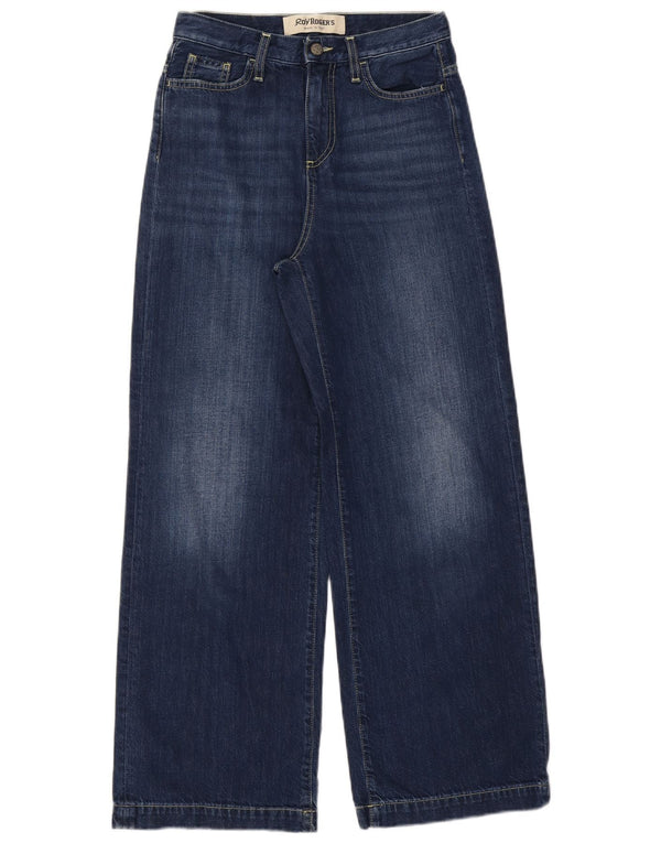 Roy Rogers Damen-Jeans mit hoher Taille und weitem Bein, W25, L28, blaue Baumwolle