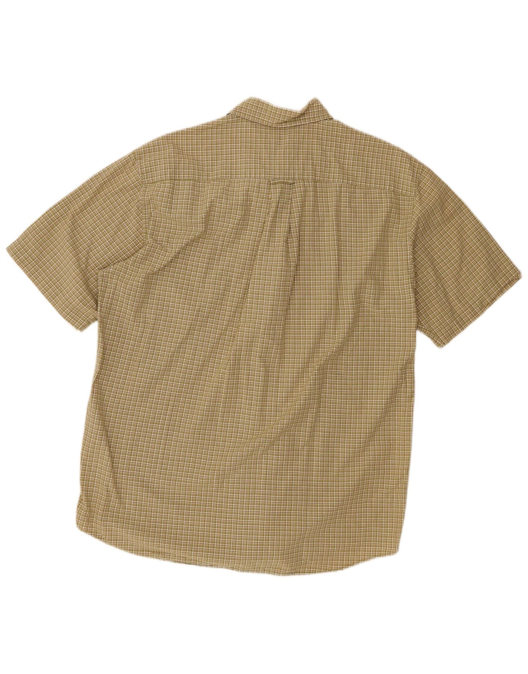 EDDIE BAUER Herren Kurzarmhemd Medium Khaki Check Baumwolle