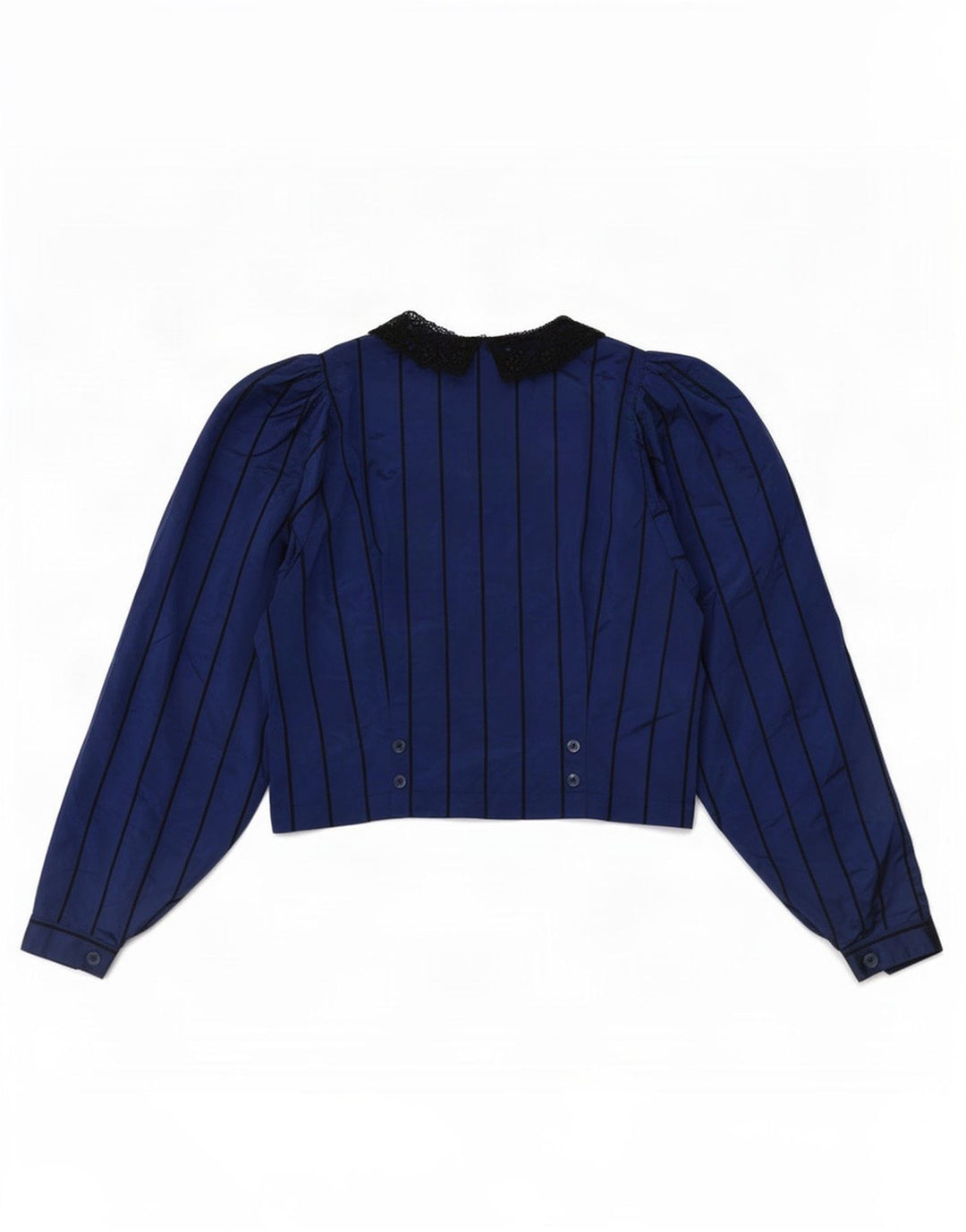 Caprice Damen Crop Shirt Bluse EU 36 Small Blau gestreift