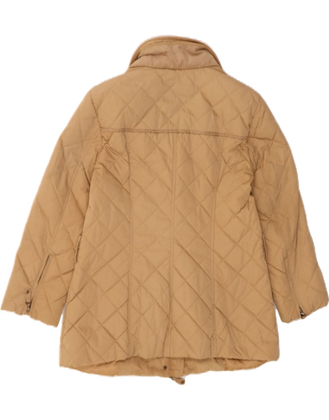 LUISA SPAGNOLI Womens Quilted Jacket UK 14 Medium Beige Polyester Vintage Luisa Spagnoli and Second-Hand Luisa Spagnoli from Messina Hembry 