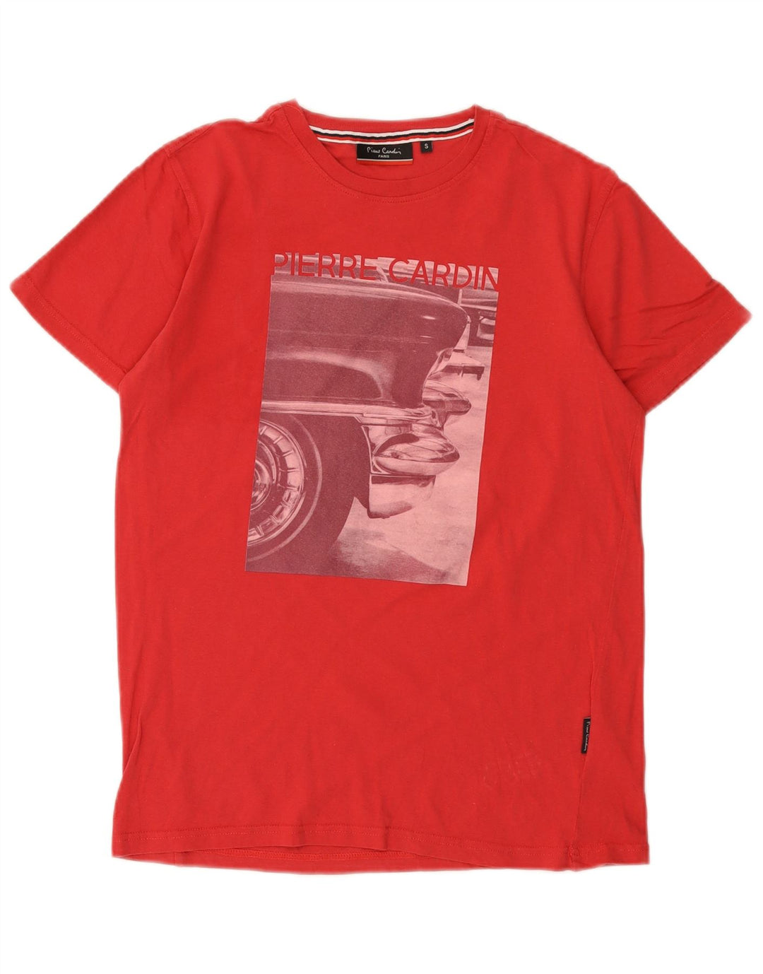 Pierre Cardin Herren-T-Shirt mit Grafik, Größe S, Rot, Baumwolle
