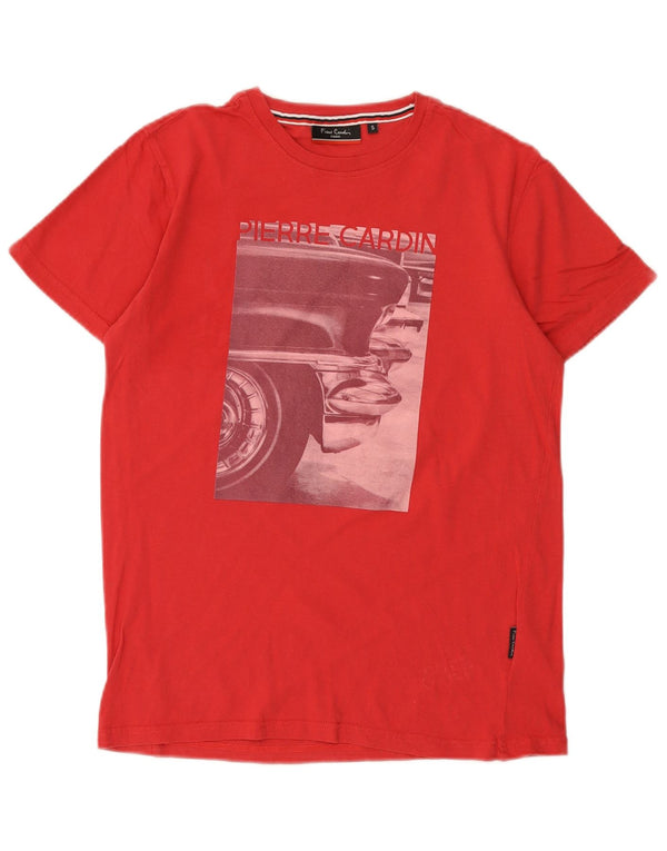 Pierre Cardin Herren-T-Shirt mit Grafik, Größe S, Rot, Baumwolle