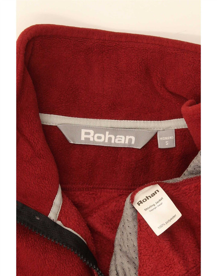 Rohan Womens Übergroße Fleecejacke UK 10 Small Rot Polyester