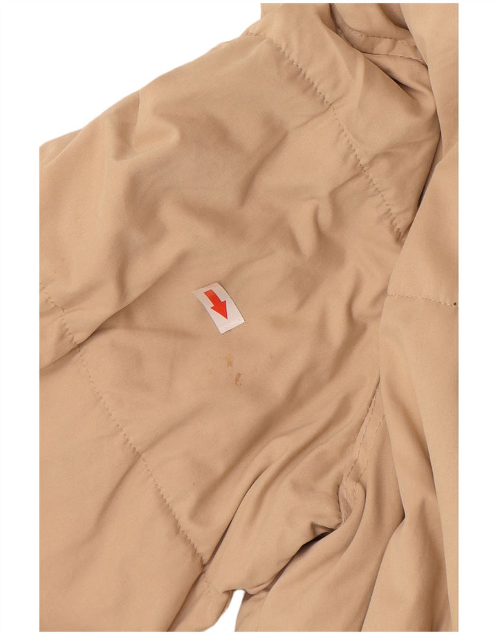 Zara Herren Bomberjacke UK 40 Large Beige Colourblock Polyester