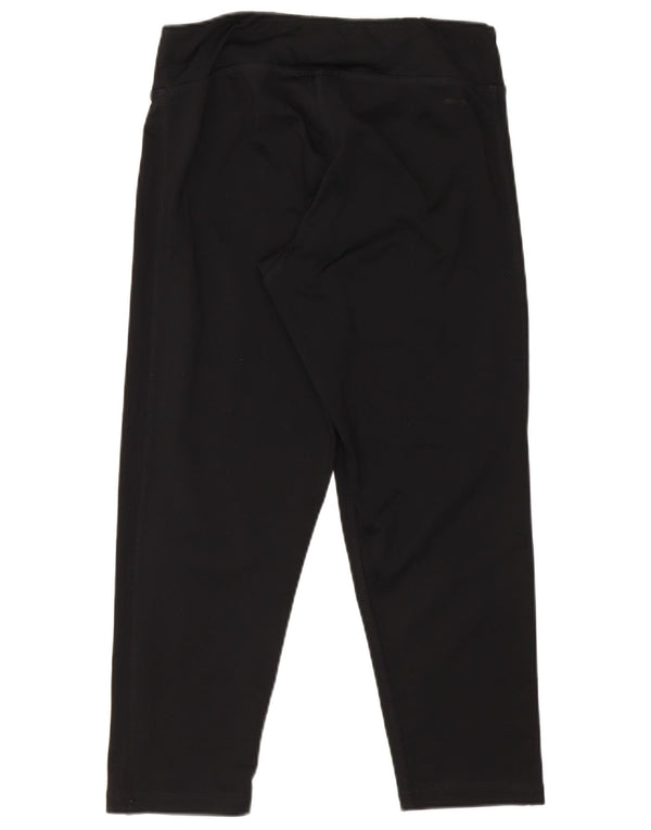 Adidas Damen Capri-Leggings UK 8/10 Small Schwarz Polyester