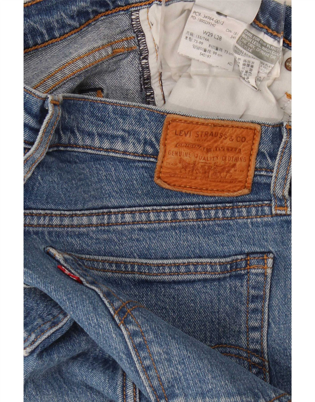 Levi's Damen Wedgie Straight Jeans W29 L28 Blaue Baumwolle