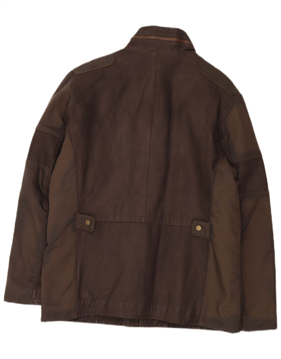 Vintage Herren Lederjacke mit Kapuze IT 52 Large Braun