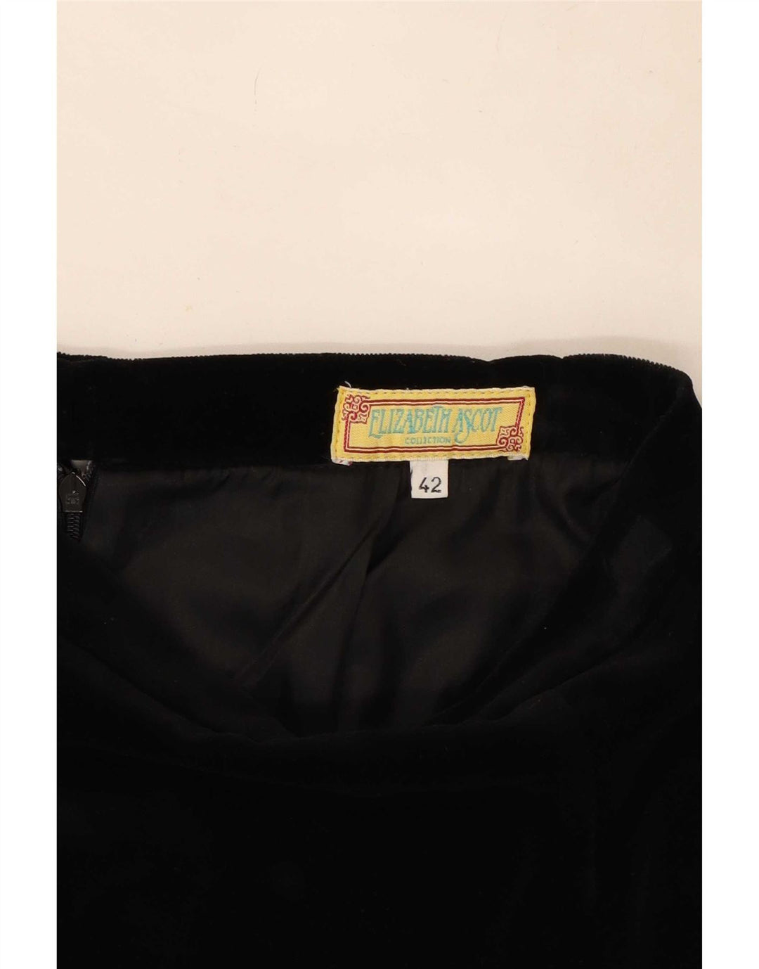 Elizabeth Ascot Damen Samt-Minirock IT 42 Medium W28 Schwarz