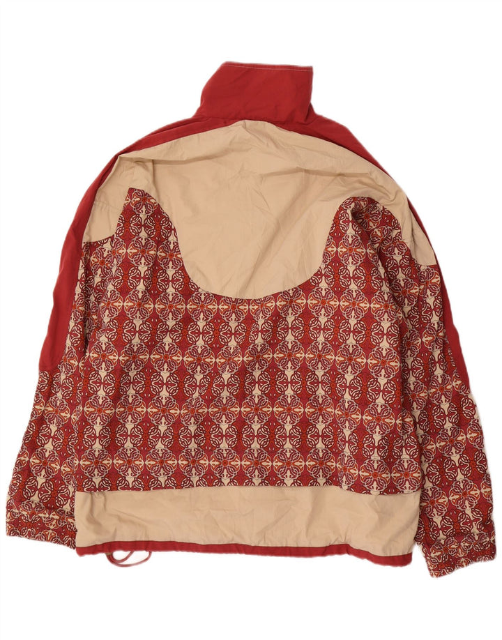 LEOPARD Herren-Windbreaker-Jacke, UK 44/46, XL, rote Paisley-Baumwolle