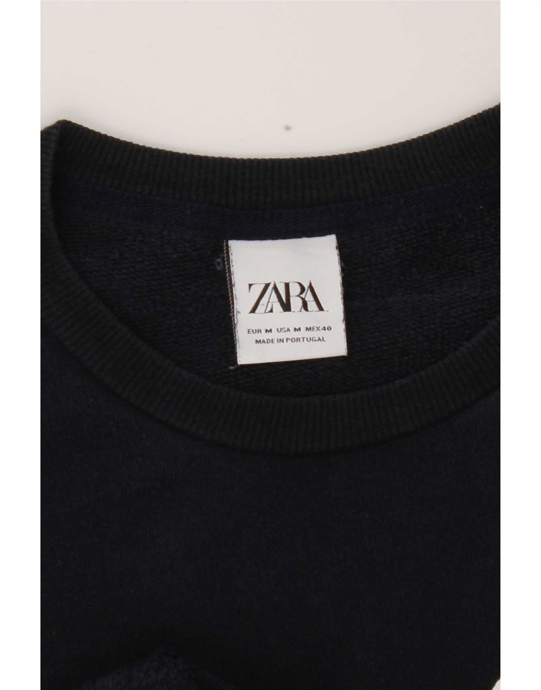 Zara Herren-Sweatshirt mit Grafik, mittelgroß, Marineblau