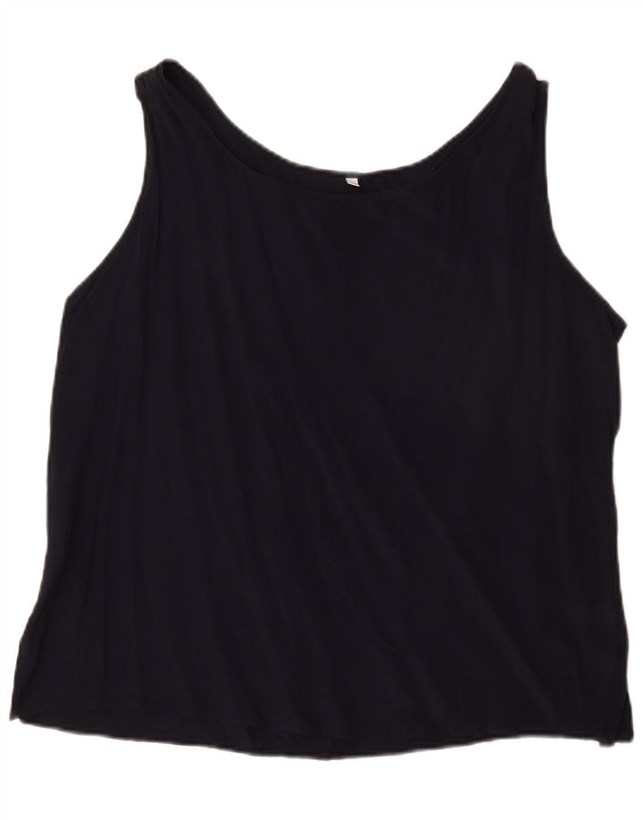 Vintage Damen Weste Top IT 50 XL Schwarz Acetat