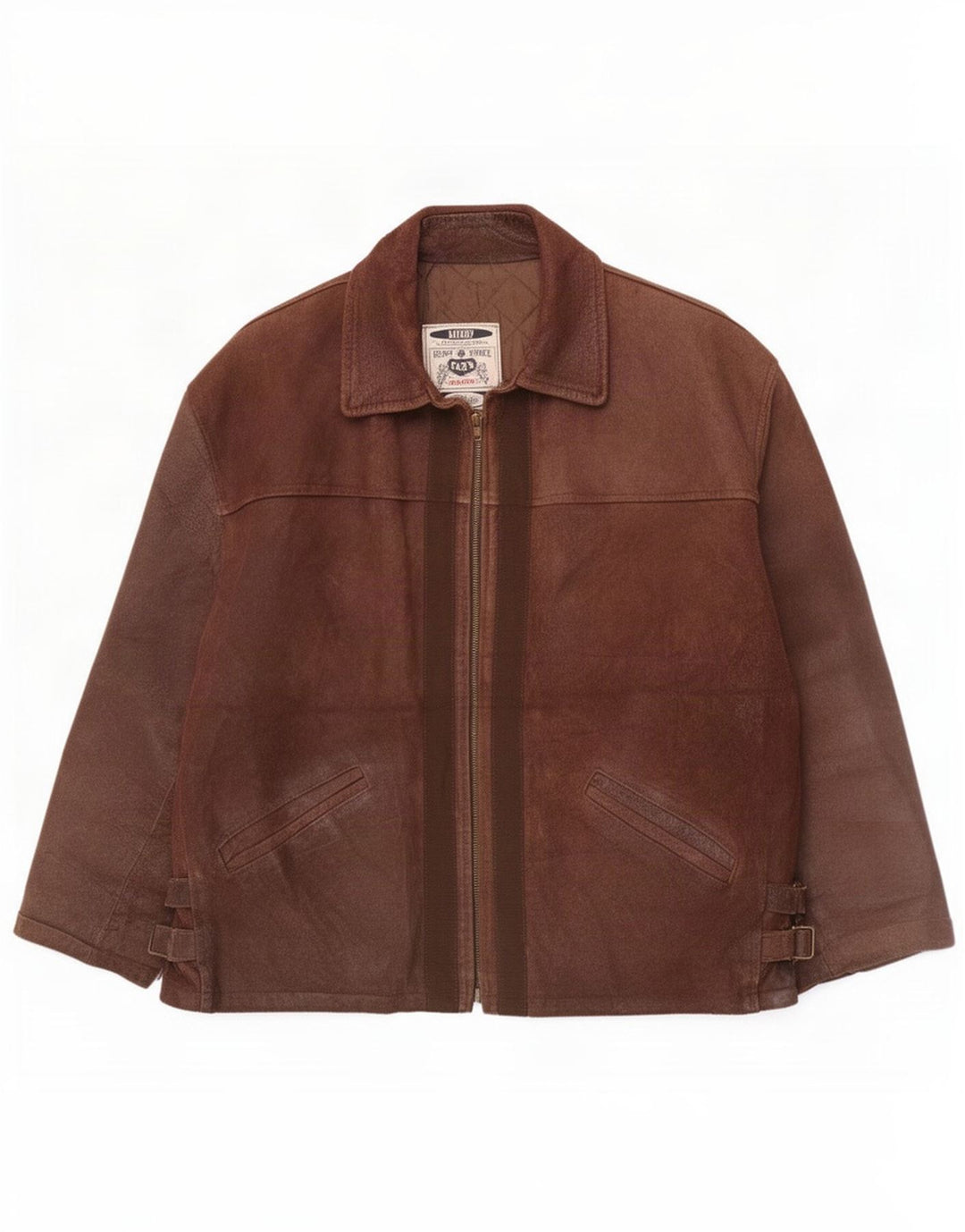 Bayside Herren Lederjacke UK 42 XL Braun