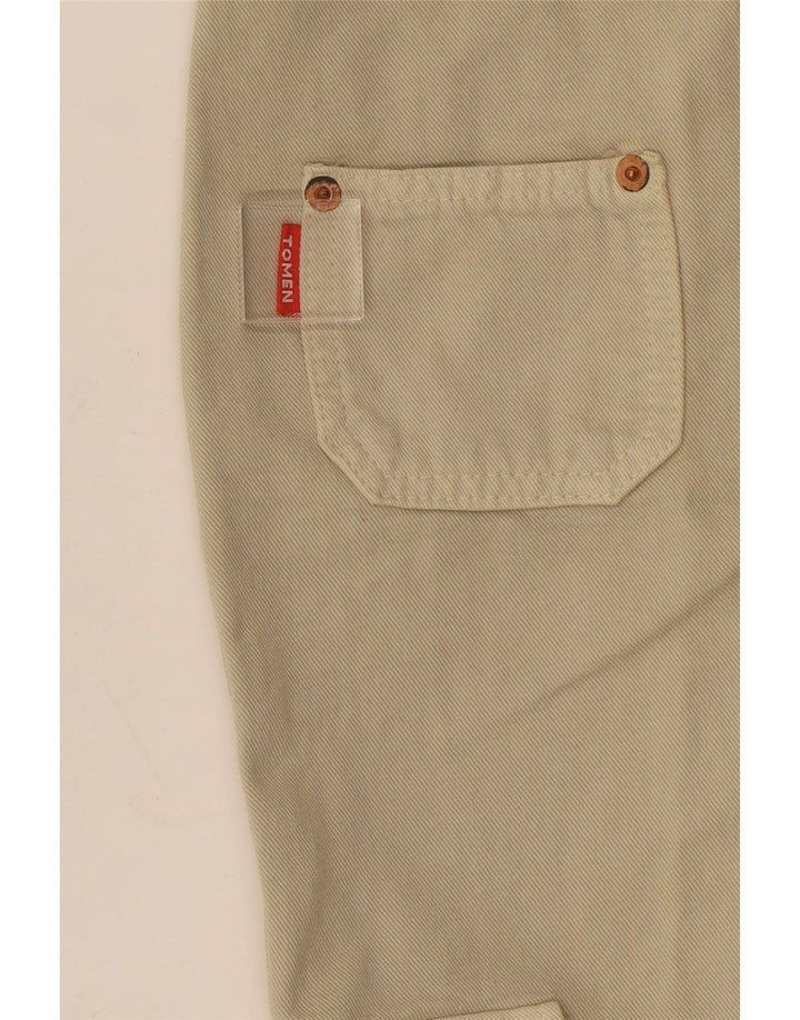 Vintage Damen Flare Cargohose W22 L31 Beige