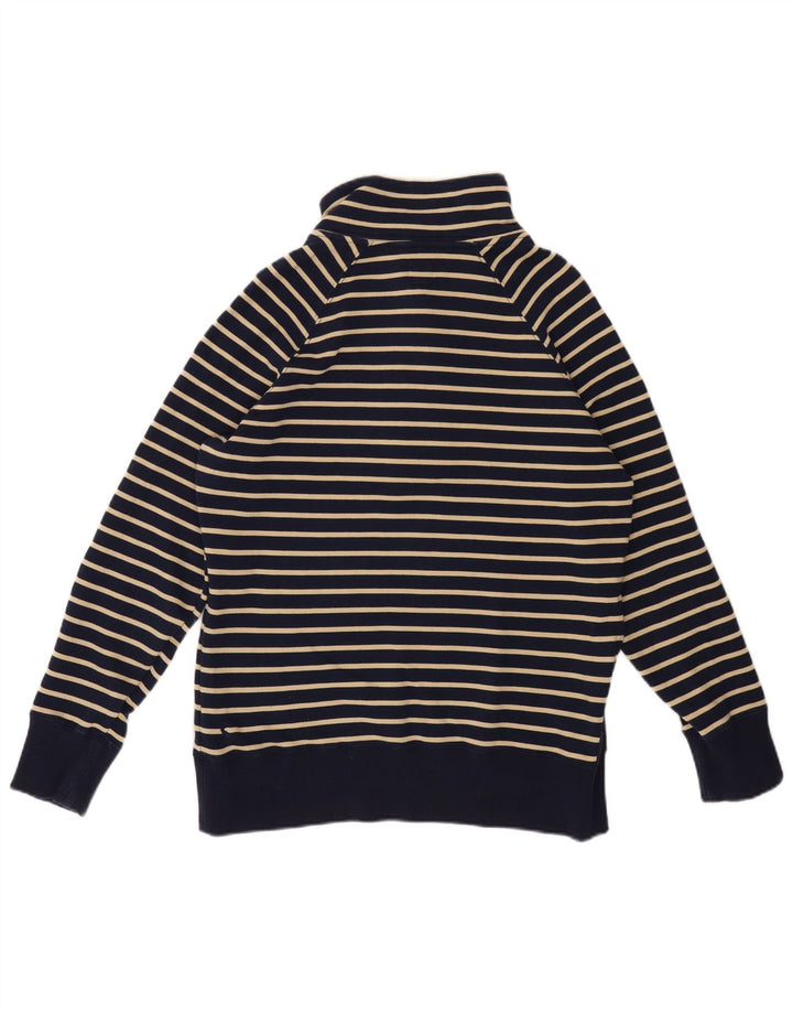 JOULES Damen-Sweatshirt mit Knopfkragen, Gr. 40, Größe L, Marineblau, gestreift