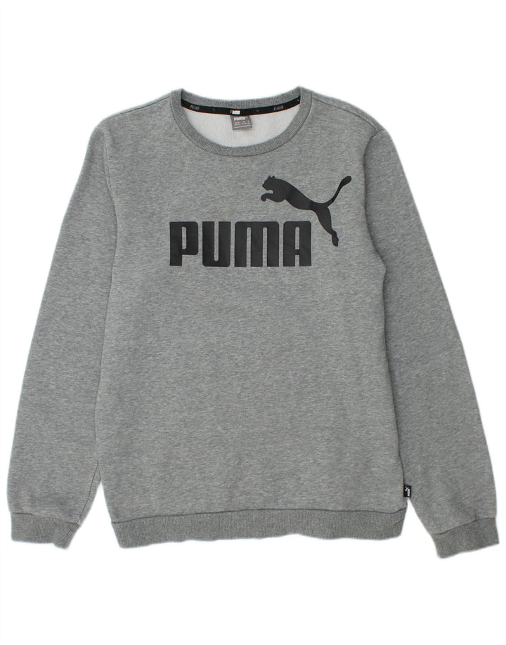 Puma Jungen Graphic Sweatshirt Pullover 15–16 Jahre grau meliert