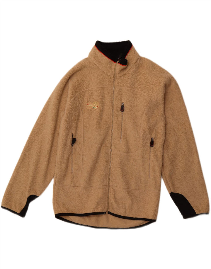 FILA Damen Fleecejacke UK 38 Medium Beige Polyester