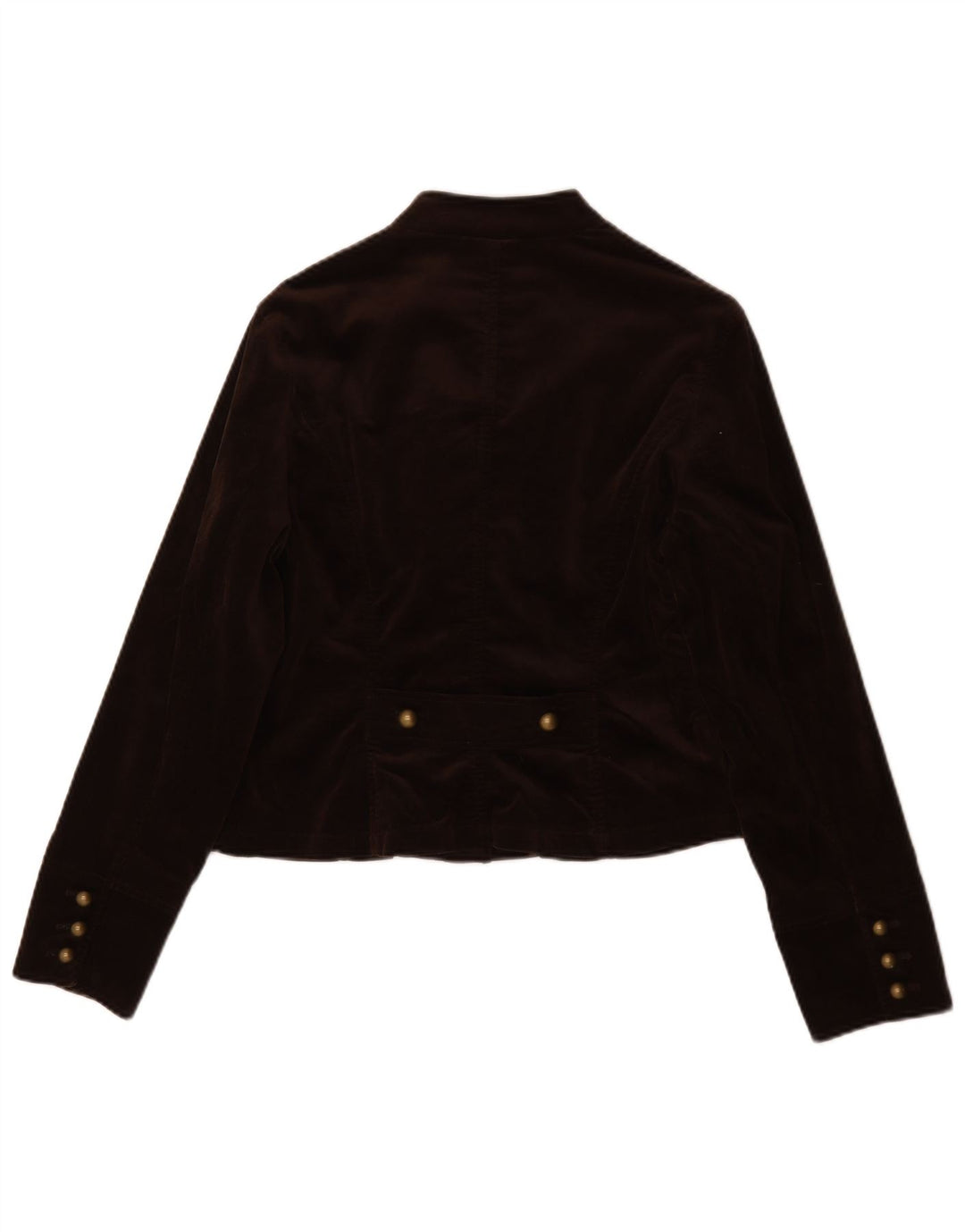 Marks & Spencer Damen-Blazer aus Samt mit 5 Knöpfen, UK 14, Mittelbraun