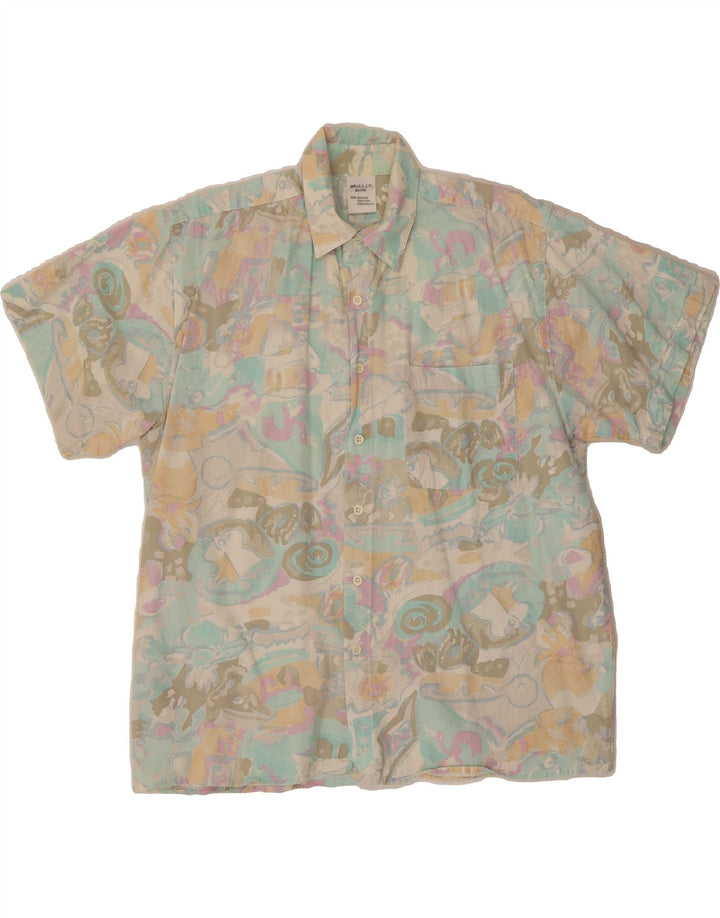 VINTAGE Mens Abstract Pattern Shirt Size 41/42 Large Multicoloured Vintage Vintage and Second-Hand Vintage from Messina Hembry 