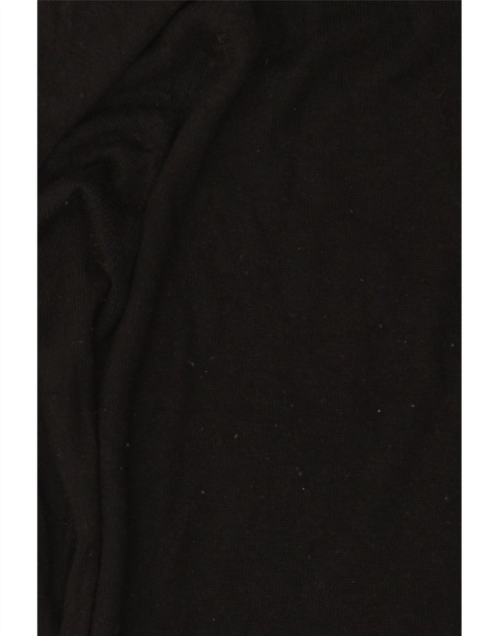 Zara Damen Crop Crew Neck Pullover Pullover UK 14 Mittelschwarze Viskose
